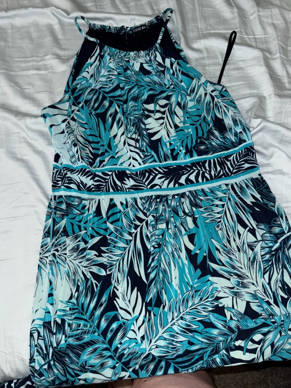 Roz & Ali Blue Tropical Print Maxi Dress - Picture 5 of 10